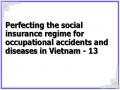 Perfecting the social insurance regime for occupational accidents and diseases in Vietnam - 13