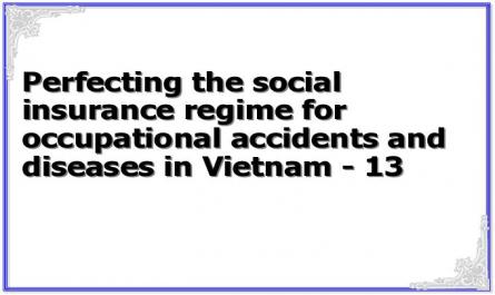 Perfecting the social insurance regime for occupational accidents and diseases in Vietnam - 13