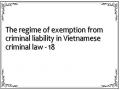 The regime of exemption from criminal liability in Vietnamese criminal law - 18