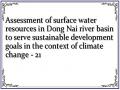 Assessment of surface water resources in Dong Nai river basin to serve sustainable development goals in the context of climate change - 21