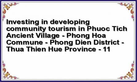 Investing in developing community tourism in Phuoc Tich Ancient Village - Phong Hoa Commune - Phong Dien District - Thua Thien Hue Province - 11