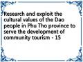 Research and exploit the cultural values ​​of the Dao people in Phu Tho province to serve the development of community tourism - 15