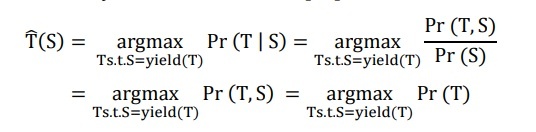 Biểu thức T s t S yield T yêu cầu tính trên tất cả các cây ngữ cấu T có 5
