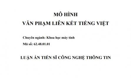 Vietnamese linking grammar model - 1