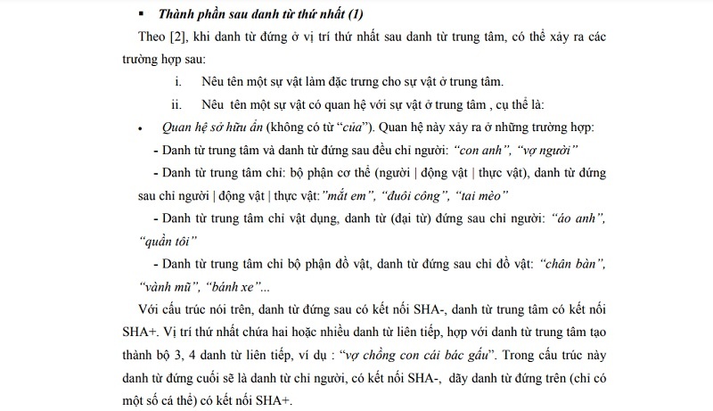 Ở vị trí này cần xây dựng những liên kết cụ thể chỉ rõ trường hợp nào 1