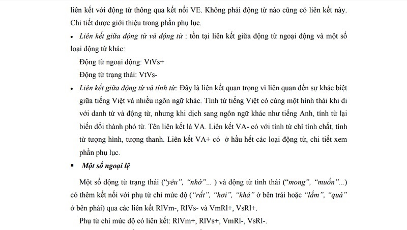 Liên kết với giới từ Theo 2 cấu trúc phần cuối động ngữ tức là phần 1