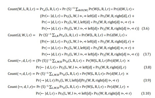 Giá trị count L R l r được tính trong giải thuật phân tích với δ là hàm 8
