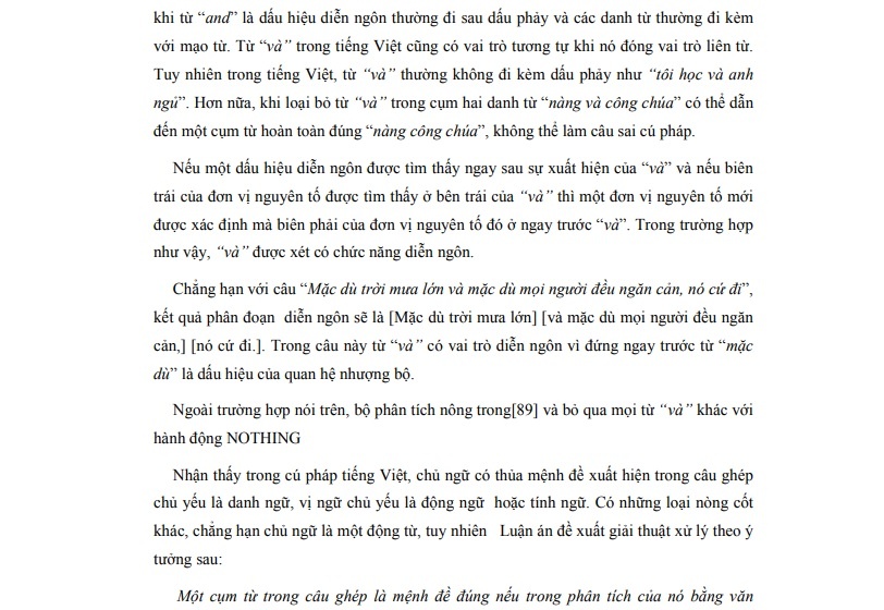 Theo lý thuyết cấu trúc diễn ngôn bản thân từ và cũng là một dấu 1
