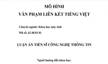 Mô hình văn phạm liên kết tiếng Việt - 37