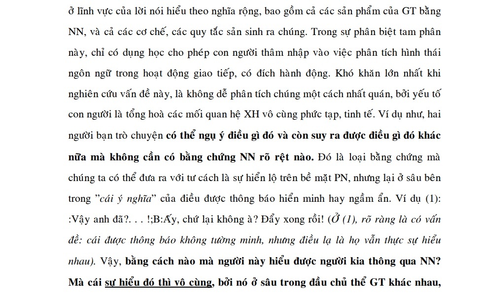 Đích tác động  của hành động nói là làm cho người nhận phải có biến 1