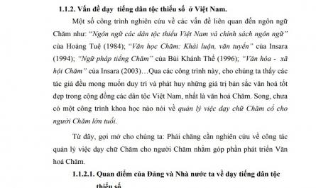 Quản lý việc dạy chữ Chăm cho người Chăm ở huyện Hàm Thuận Bắc tỉnh Bình Thuận - 2