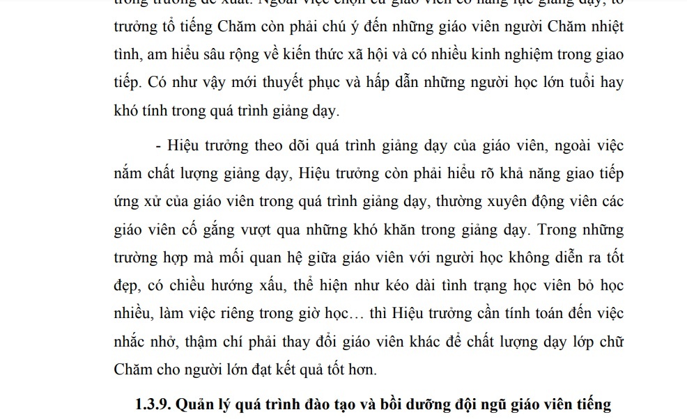 – Việc chọn chương trình học tiếng Chăm bằng chữ akhar thrah cho người lớn 1