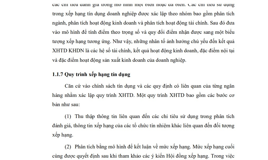 Rủi ro tín dụng xuất phát từ môi trường kinh doanh được gọi là rủi ro do 1