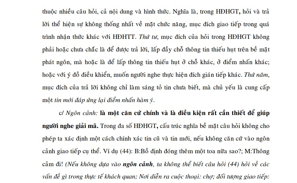 The problem of incompatibility between the explicit state framework of the interrogative statement 1
