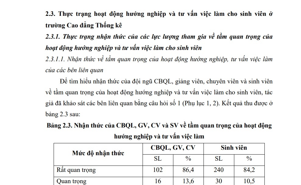 – Lấy ý kiến các cơ quan doanh nghiệp về chất lượng đào tạo của trường 1