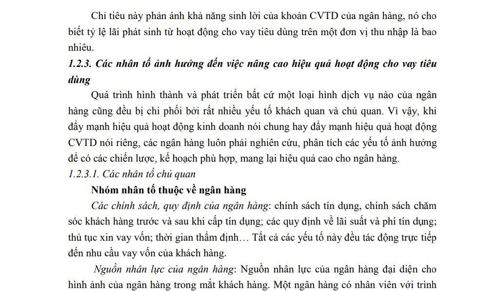 Uy tín của ngân hàng cũng là một chỉ tiêu đánh giá hiệu quả hoạt động cho 1