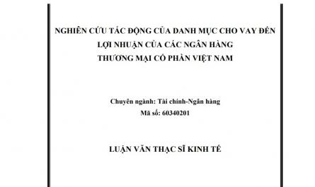 Nghiên cứu tác động của danh mục cho vay đến lợi nhuận của các ngân hàng thương mại cổ phần Việt Nam - 1