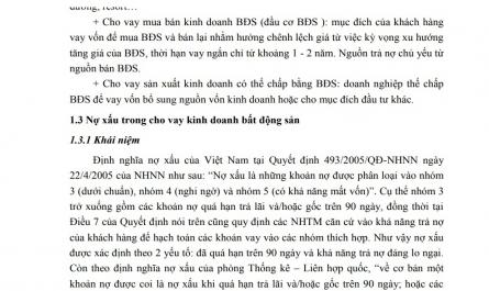 Giải pháp hạn chế nợ xấu trong cho vay kinh doanh bất động sản tại Ngân hàng Thương mại Cổ phần Đầu tư và Phát triển Việt Nam chi nhánh Quang Trung - 2