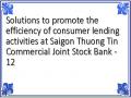 Solutions to promote the efficiency of consumer lending activities at Saigon Thuong Tin Commercial Joint Stock Bank - 12