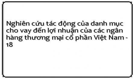Nghiên cứu tác động của danh mục cho vay đến lợi nhuận của các ngân hàng thương mại cổ phần Việt Nam - 18
