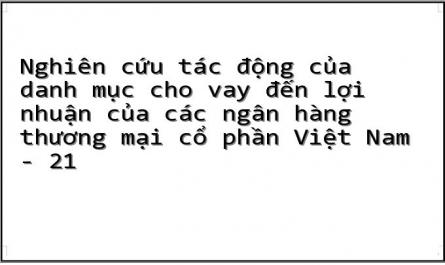 Nghiên cứu tác động của danh mục cho vay đến lợi nhuận của các ngân hàng thương mại cổ phần Việt Nam - 21