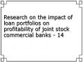 Research on the impact of loan portfolios on profitability of joint stock commercial banks - 14