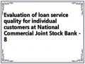  Customers Assessment Of Service Quality Factors For  Individual Customers  At National Commercial Joint Stock Bank