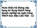 Hoàn thiện hệ thống xếp hạng tín dụng khách hàng doanh nghiệp tại ngân hàng TMCP bưu điện Liên Việt - 12