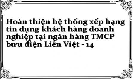 Hoàn thiện hệ thống xếp hạng tín dụng khách hàng doanh nghiệp tại ngân hàng TMCP bưu điện Liên Việt - 14