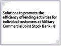  General Provisions On  Lending  To  Individual Customers  In The Military Commercial Joint Stock Bank