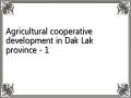 Agricultural cooperative development in Dak Lak province