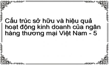 Cấu trúc sở hữu và hiệu quả hoạt động kinh doanh của ngân hàng thương mại Việt Nam - 5
