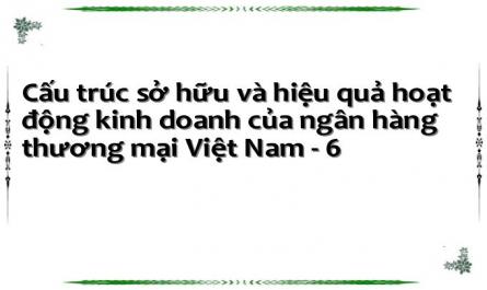 Cấu trúc sở hữu và hiệu quả hoạt động kinh doanh của ngân hàng thương mại Việt Nam - 6