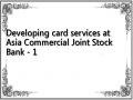 Developing card services at Asia Commercial Joint Stock Bank