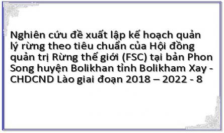 Nghiên cứu đề xuất lập kế hoạch quản lý rừng theo tiêu chuẩn của Hội đồng quản trị Rừng thế giới (FSC) tại bản Phon Song huyện Bolikhan tỉnh Bolikham Xay - CHDCND Lào giai đoạn 2018 – 2022 - 8