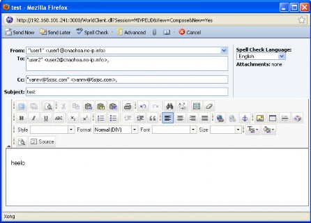 Hình 5 42 G ở i mail t ừ user1 Tại máy của user2 gõ vào trình duyệt web địa 19