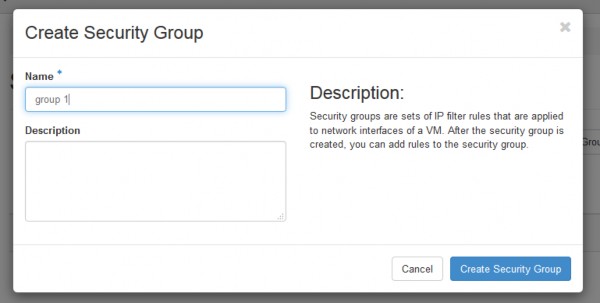 Sau khi tạo thì sửa rule của group đó Add rule Khi tạo vm mới ngoài default group 3