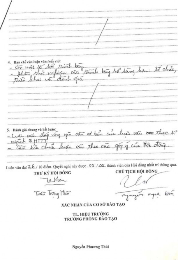 CHỮA LUẬN VĂN HỌC VIÊN CÁN BỘ HƯỚNG DẪN XÁC NHẬN CỦA CƠ SỞ ĐÀO TẠO 5