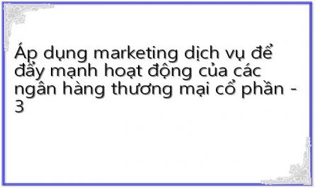 Một Số Hoạt Động Marketing Dịch Vụ Của Các Ngân Hàng Thương Mại Việt Nam Cổ Phần