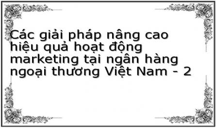 Các giải pháp nâng cao hiệu quả hoạt động marketing tại ngân hàng ngoại thương Việt Nam - 2