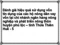 Doanh Số Cho Vay Đối Với Các Hộ Nông Dân Tại Chi Nhánh Nhnn&ptnt Huyện Phú Lộc Qua 3 Năm (2013 –
