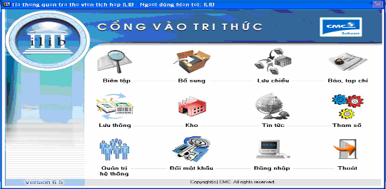 Hình 1 Giao diện chính của phần mềm iLib 4 0 Phân hệ tra cứu trực tuyến – 1