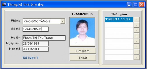 Hình 4 Thông tin bạn đọc Nhờ ứng dụng phần mềm iLib mà công tác quản lý 3