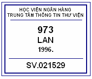 Nhãn gáy của cuốn sách và mã vạch Phân hệ cho phép kiểm soát nhập kho với 7