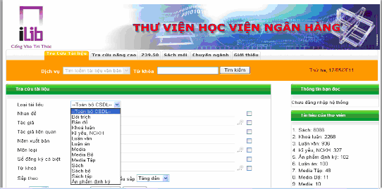 Hình 10 Giao diện tra cứu tài liệu trên OPAC Ngoài ra OPAC còn cung cấp các dịch 2