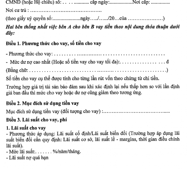 Phụ lục 06 Giấy nhận nợ Phụ lục 09 Giâý đề nghị kiêm phương án cơ cấu 7