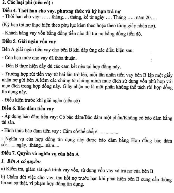 Phụ lục 06 Giấy nhận nợ Phụ lục 09 Giâý đề nghị kiêm phương án cơ cấu 9