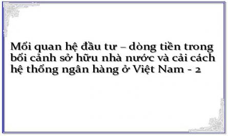 Mối quan hệ đầu tư – dòng tiền trong bối cảnh sở hữu nhà nước và cải cách hệ thống ngân hàng ở Việt Nam - 2