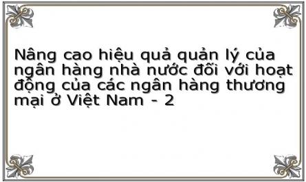 Nâng cao hiệu quả quản lý của ngân hàng nhà nước đối với hoạt động của các ngân hàng thương mại ở Việt Nam - 2