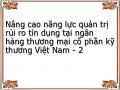 Nâng cao năng lực quản trị rủi ro tín dụng tại ngân hàng thương mại cổ phần kỹ thương Việt Nam - 2